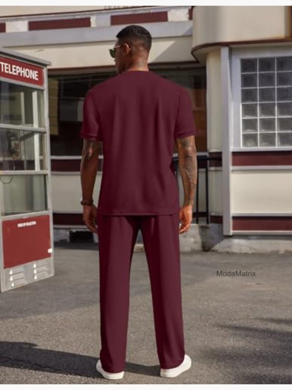 Mens Quarter Zip Polo and Jogger Set 2 Piece Summer Tracksuit - Picture 3 of 7